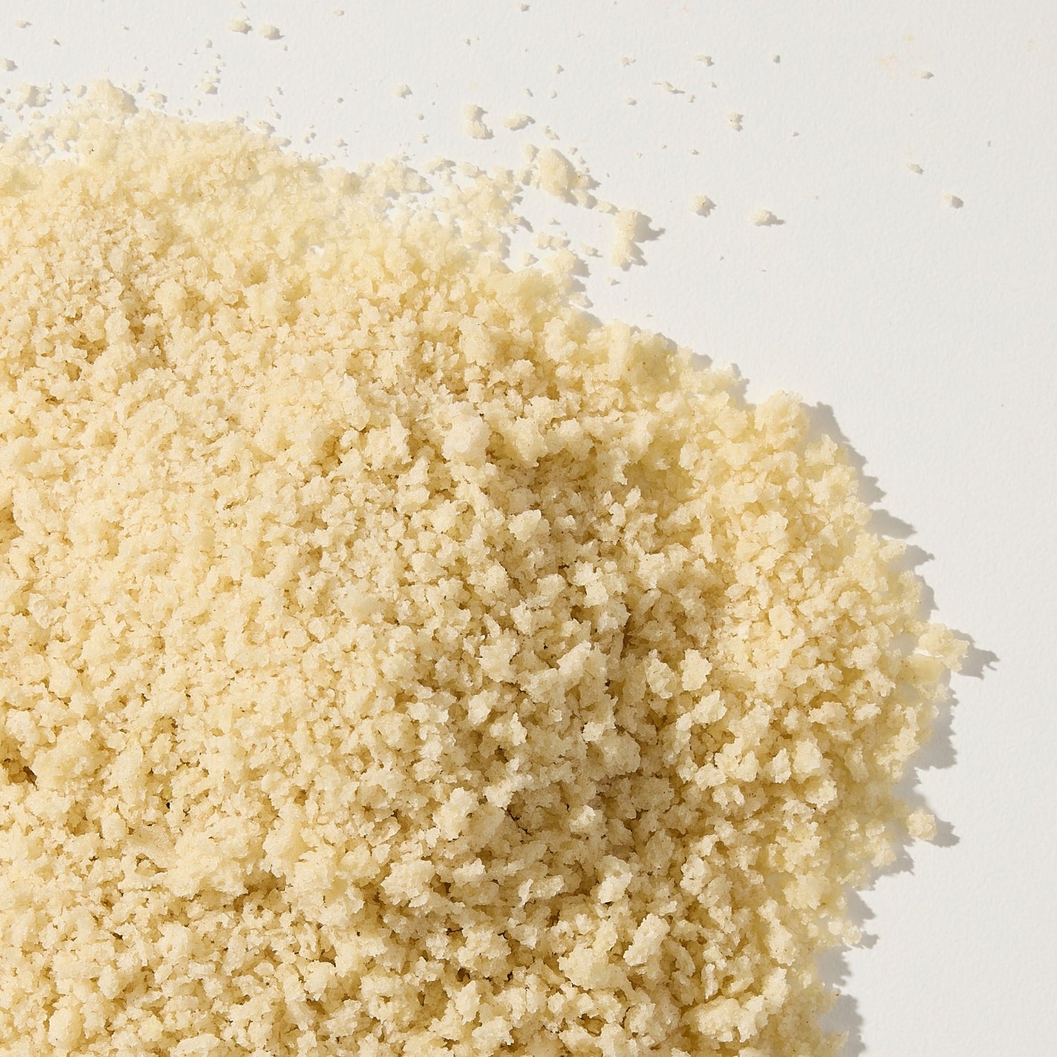 Plain Panko Breadcrumbs Alone on White Background