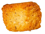 a single almost naked crouton.